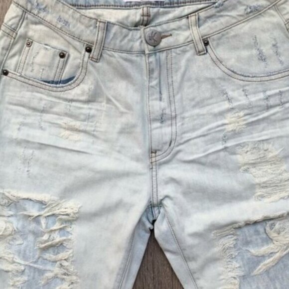 Free People One Teaspoon Awesome Baggies Jeans Straight Leg High Waist 24 - Picture 9 of 15